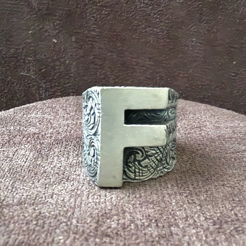 Gucci Silver F initial